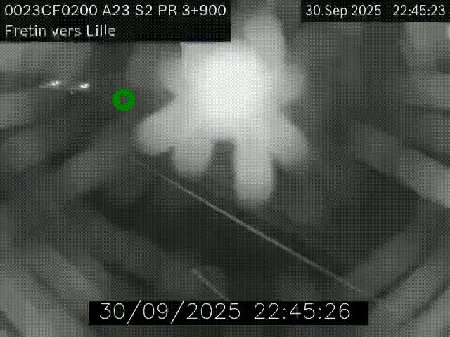 Webcam autoroute A23 à hauteur de Fretin. Vue orientée vers Lille
