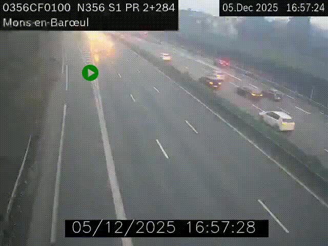 Webcam à l'entrée de Lille en direction du périphérique, à proximité de Mons-en-Baroeul sur la N356
