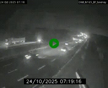 Webcam sur la N165 à hauteur de Savenay, au nord-ouest de Nantes en direction de la Bretagne