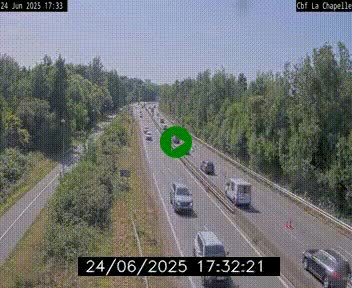 Webcam sur le périphérique de Nantes (N844) à hauteur de Porte de la Chapelle, au nord de la ville