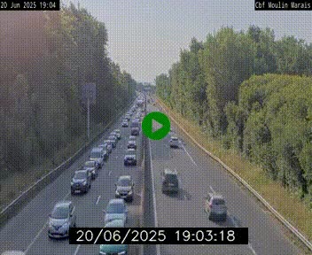 Webcam sur le périphérique de Nantes (N844) entre la Porte de Saint-Luce et la Porte d'Anjou, à l'est de la ville