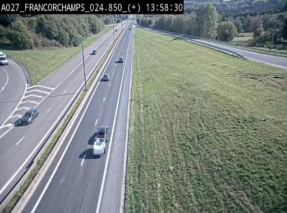 Caméra autoroutière à proximité du circuit de Spa-Francorchamps à Stavelot sur l'A27/E42