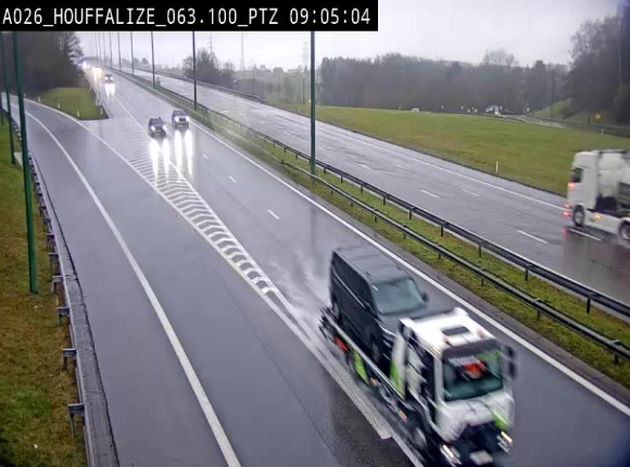 Caméra autoroute Belgique - Houffalize, E25 direction Liège