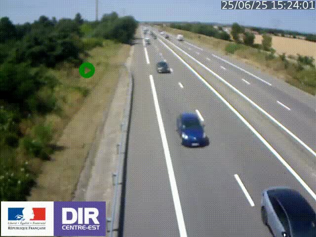 Webcam sur le contournement de Valence, sur la Nationale 7, à la jonction avec la N532, caméra orientée vers Grenoble