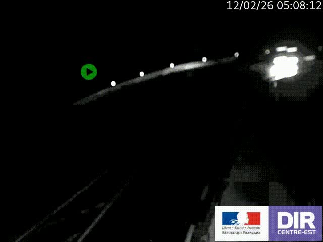 Webcam sur le col Pin Bouchain, vue orientée vers Roanne, en provenance de Lyon sur la nationale 7 (N7)