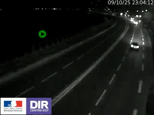 Webcam sur le quai Parjot à Vienne, aux Portes de Lyon, sur la Nationale 7, à la jonction avec le boulevard du Rhône-nord (D1407), caméra orientée vers Lyon
