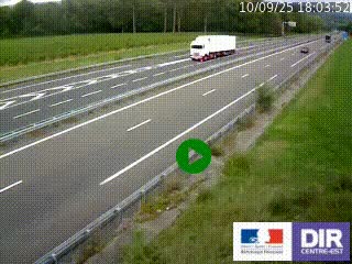 Webcam autoroute sur l'A77 à hauteur de Pouilly-sur-Loire en direction de Nevers