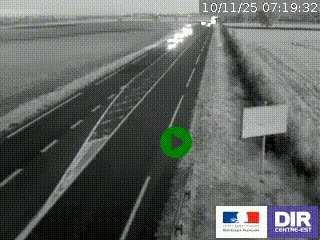 Webcam routière sur la RN7 à hauteur de Toulon-sur-Allier, entre Moulins et Vichy
