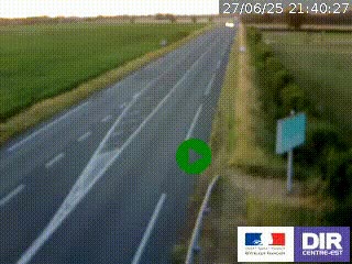 Webcam routière sur la RN7 à hauteur de Toulon-sur-Allier, entre Moulins et Vichy