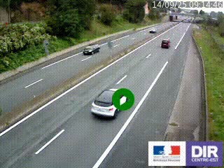 Caméra autoroutière sur l'A47 à hauteur de Givors, a proximité de Lyon. La webcam est orientée vers Lyon