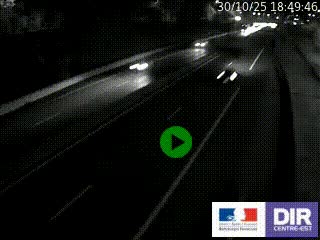 Caméra autoroutière sur l'A47 à hauteur de Givors, a proximité de Lyon. La webcam est orientée vers Lyon
