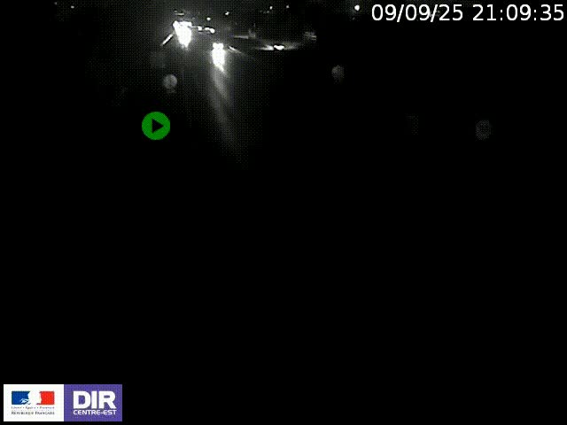 Webcam à Bron sur l'A43 à la jonction avec le boulevard périphérique de Lyon (D383). Vue orientée vers Lyon
