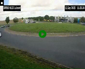 Webcam en périphérie de Chartres sur la N123, à hauteur de Luisant. Vue orientée vers Chartres