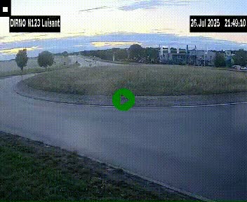 Webcam en périphérie de Chartres sur la N123, à hauteur de Luisant. Vue orientée vers Chartres