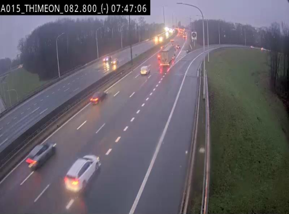 Caméra trafic Belgique - Thiméon - E42, jonction avec A54 (E420) direction La Louvière/Charleroi - BK 82.82