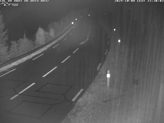 Webcam à 406 mètres d'altitude au niveau du col du haut du bois sur la RD32