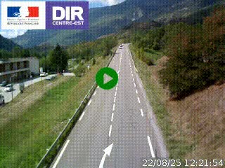 Web cam sur la N90 à Aime, en provenance de Bourg-Saint-Maurice et en direction d'Albertville