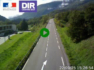 Web cam sur la N90 à Aime, en provenance de Bourg-Saint-Maurice et en direction d'Albertville