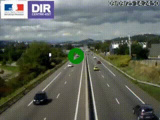 Caméra autoroute à Saint-Etienne (Les Littes) à hauteur du Ikea Saint-Etienne sur l'A72 en direction de Roanne
