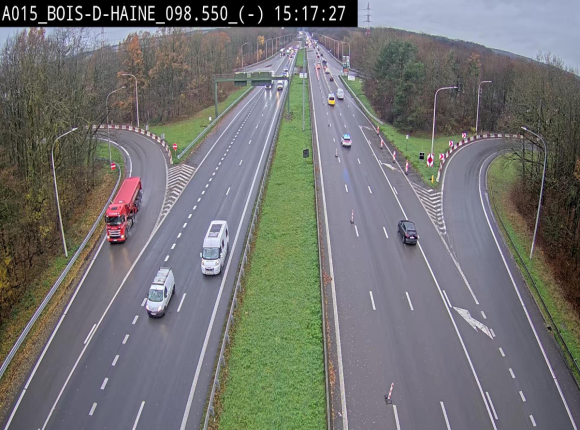 Webcam autoroute Belgique - Bois d'Haine - E42 - BK 98.6