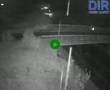 Webcam sur A84 à hauteur de Pont-Farcy, au niveau du pont autoroutier sur la Vire, au sud de Saint-Lô