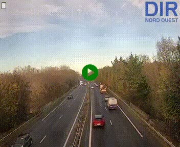 Webcam sur le périphérique de Caen (N814) à l'est de la ville, à Mondeville hauteur de la sortie 2, Presqu'île-Rives de l'Orne, au bout de l'autoroute A13