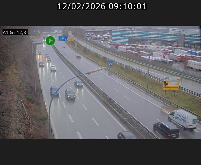 Traffic live webcam Luxembourg Senningerberg - A1 direction Allemagne - BK 12.3