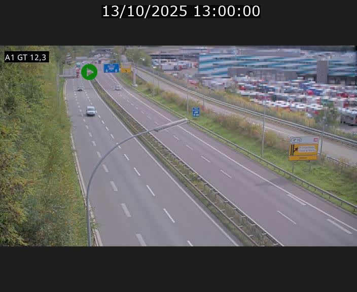 Traffic live webcam Luxembourg Senningerberg - A1 direction Allemagne - BK 12.3