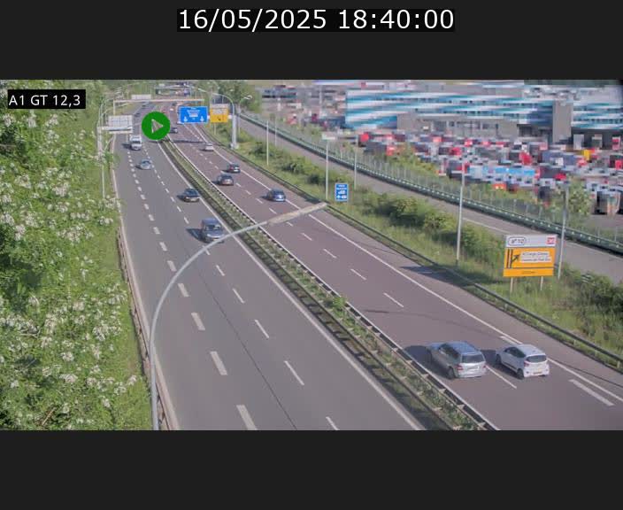 Traffic live webcam Luxembourg Senningerberg - A1 direction Allemagne - BK 12.3