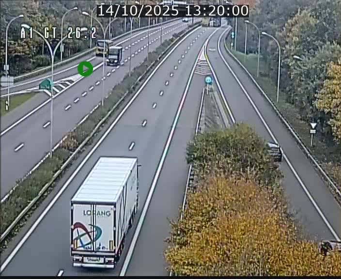 Traffic live webcam Luxembourg Grevenmacher - A1 direction Allemagne - BK 26.2