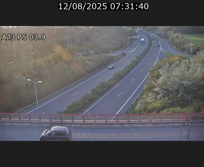 Traffic live webcam Luxembourg Differdange - A13 direction Esch-sur-Alzette - BK 3.9