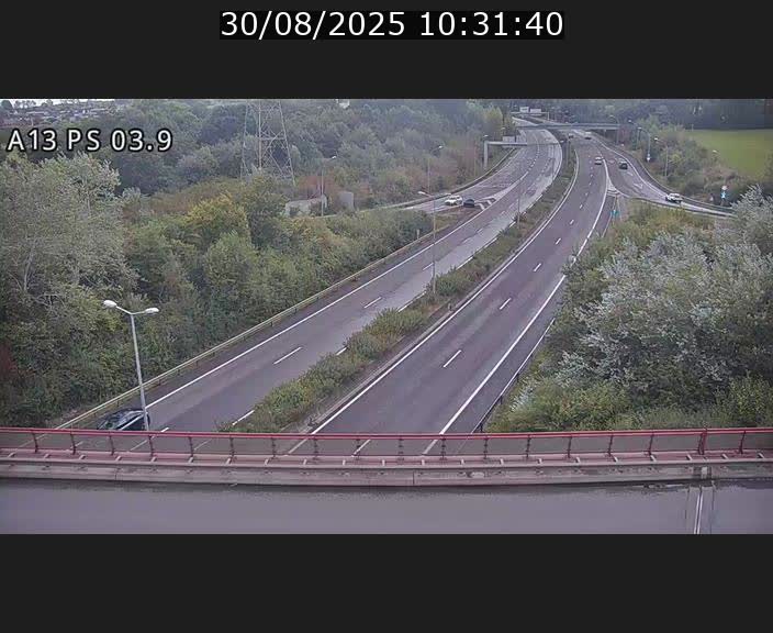 Traffic live webcam Luxembourg Differdange - A13 direction Esch-sur-Alzette - BK 3.9