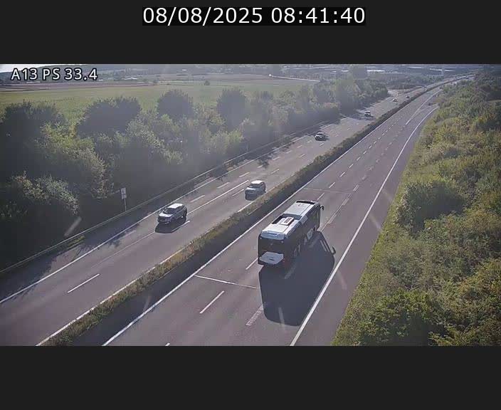Webcam trafic sur A13 à hauteur de Mondorf-les-Bains en direction d'Altwies