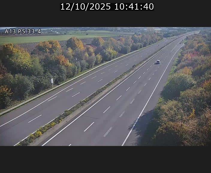 Webcam trafic sur A13 à hauteur de Mondorf-les-Bains en direction d'Altwies