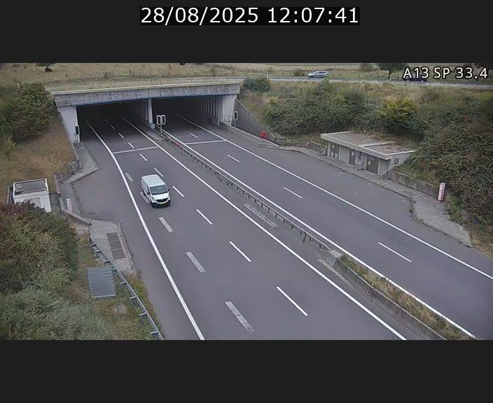 Webcam trafic sur A13 à hauteur d'Altwies en direction de Mondorf-les-bains et en provenance de l'Allemagne