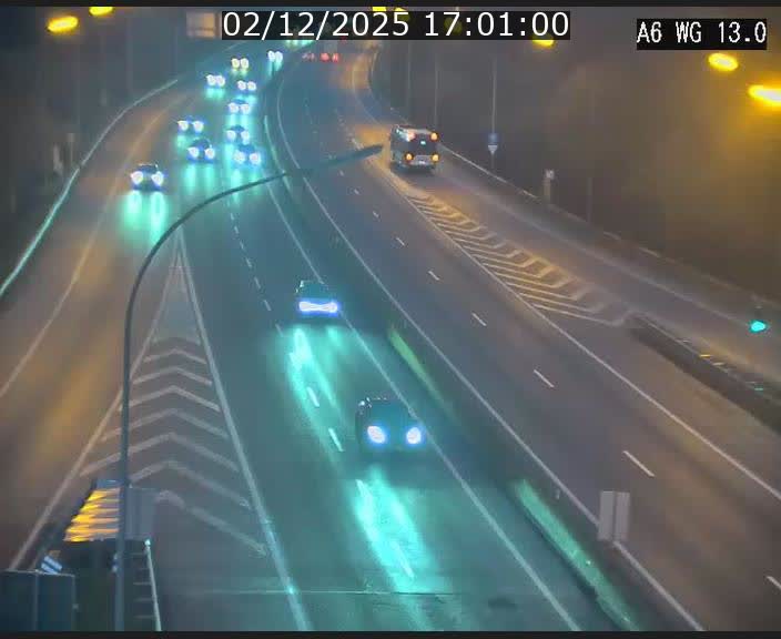 Traffic live webcam Luxembourg Mamer - A6 - BK 13 - direction Luxembourg/France/Allemagne