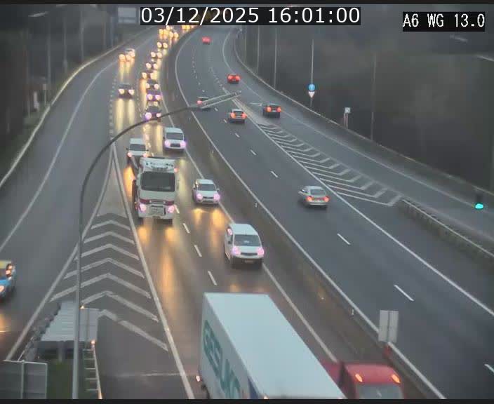 Traffic live webcam Luxembourg Mamer - A6 - BK 13 - direction Luxembourg/France/Allemagne