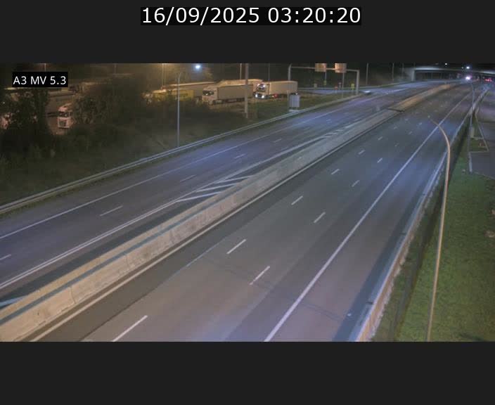 Webcam à l'Aire de Berchem au Luxembourg sur l'A3. Vue orientée vers la France