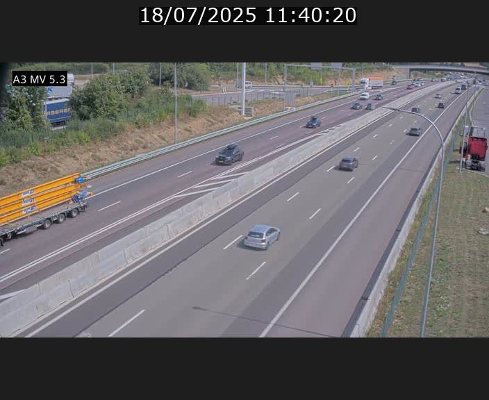 Webcam à l'Aire de Berchem au Luxembourg sur l'A3. Vue orientée vers la France