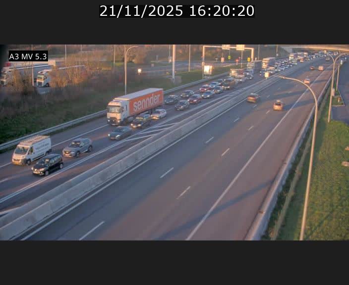 Webcam à l'Aire de Berchem au Luxembourg sur l'A3. Vue orientée vers la France