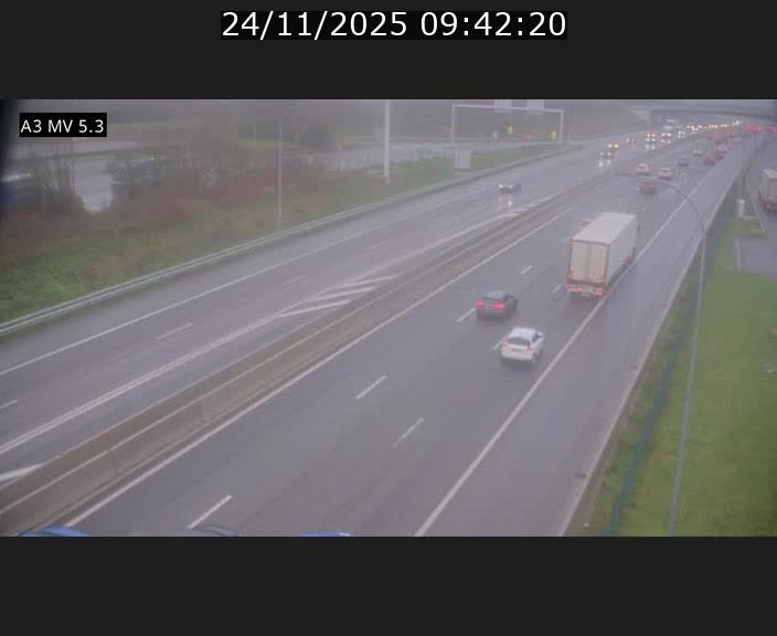 Webcam à l'Aire de Berchem au Luxembourg sur l'A3. Vue orientée vers la France