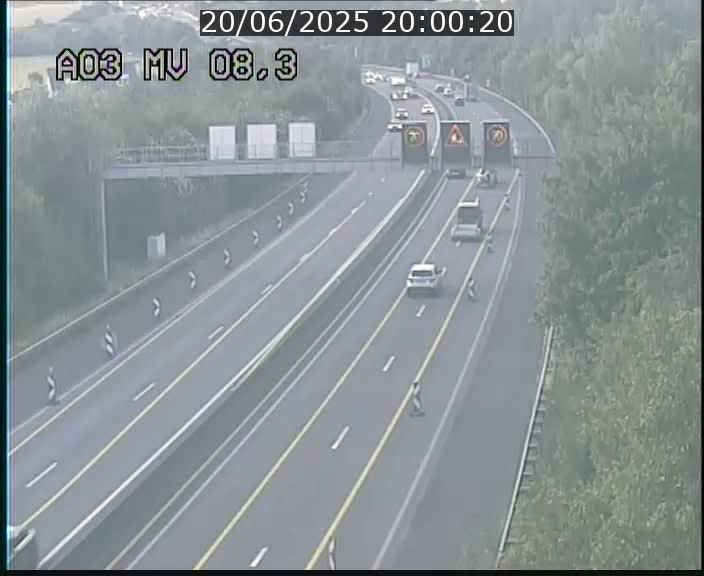 Webcam Autoroute après la Croix de Bettembourg en direction de Luxembourg sur l'A3