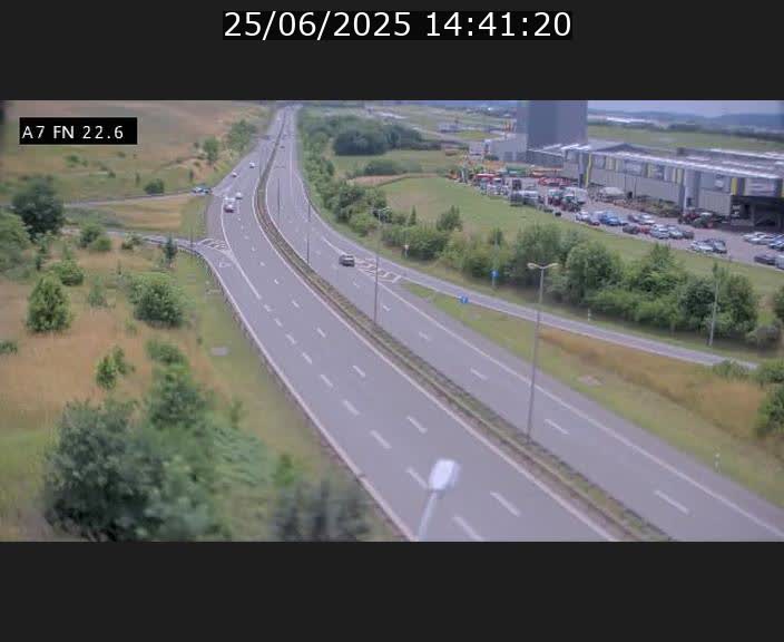 Caméra trafic Luxembourg - A7, Colmar-berg direction Mersch