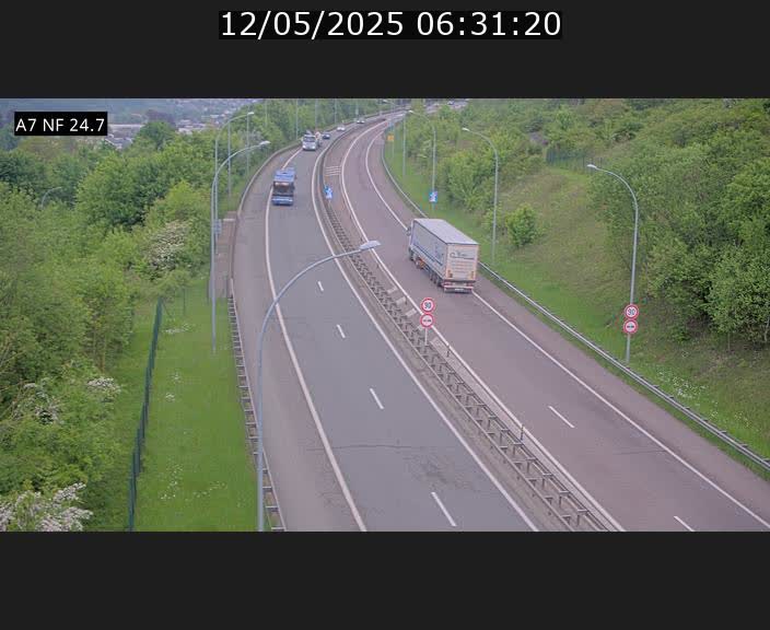 Caméra trafic Luxembourg - A7, Schieren direction Mersch