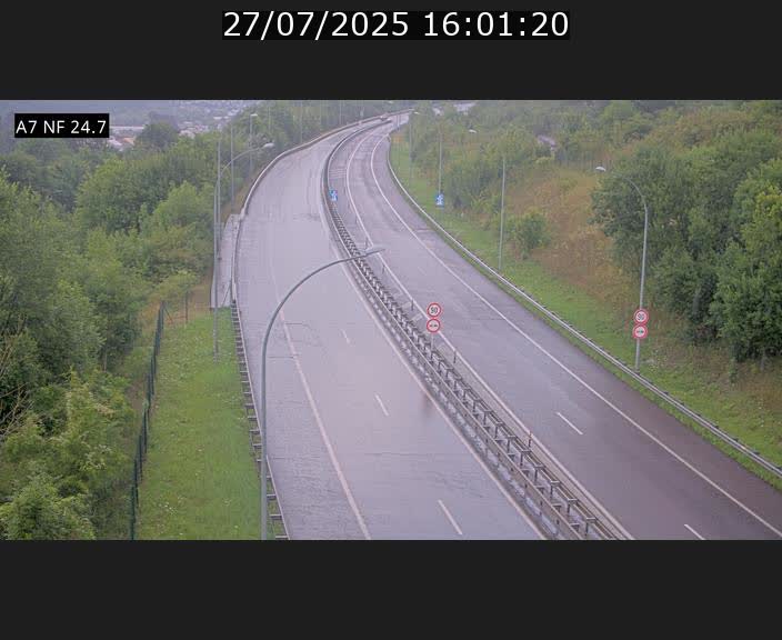 Caméra trafic Luxembourg - A7, Schieren direction Mersch