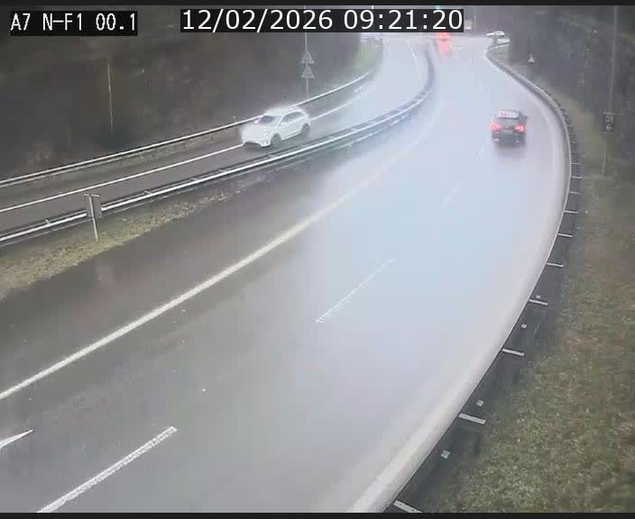 Webcam autoroute Luxembourg A7 située dans la sortie 1 Waldhof, vers la N11, avant le Tunnel Stafelter