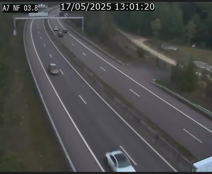 Webcam autoroute A7 au Luxembourg à la sortie du Tunnel Stafelter vers le Nord
