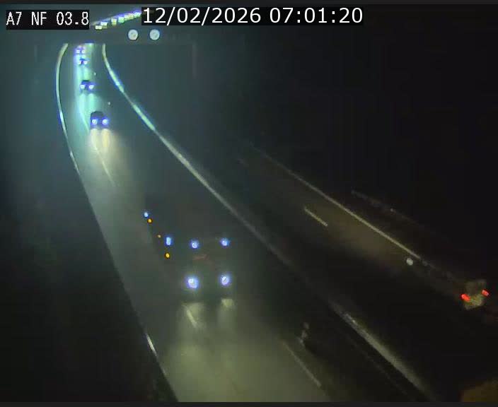 Webcam autoroute A7 au Luxembourg à la sortie du Tunnel Stafelter vers le Nord
