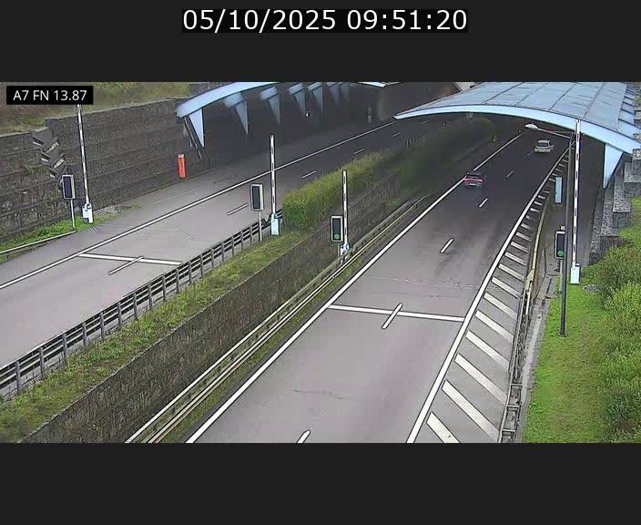 Caméra trafic Luxembourg - A7, Tunnel Gousselerbierg, entrée nord, direction Lorentzweiler