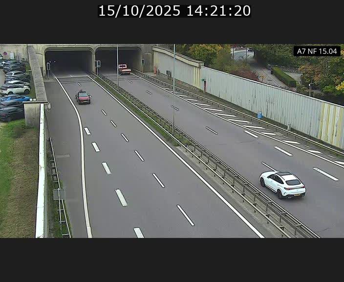 Caméra trafic Luxembourg - A7, Tunnel Mersch, entrée sud, direction Ettelbruck